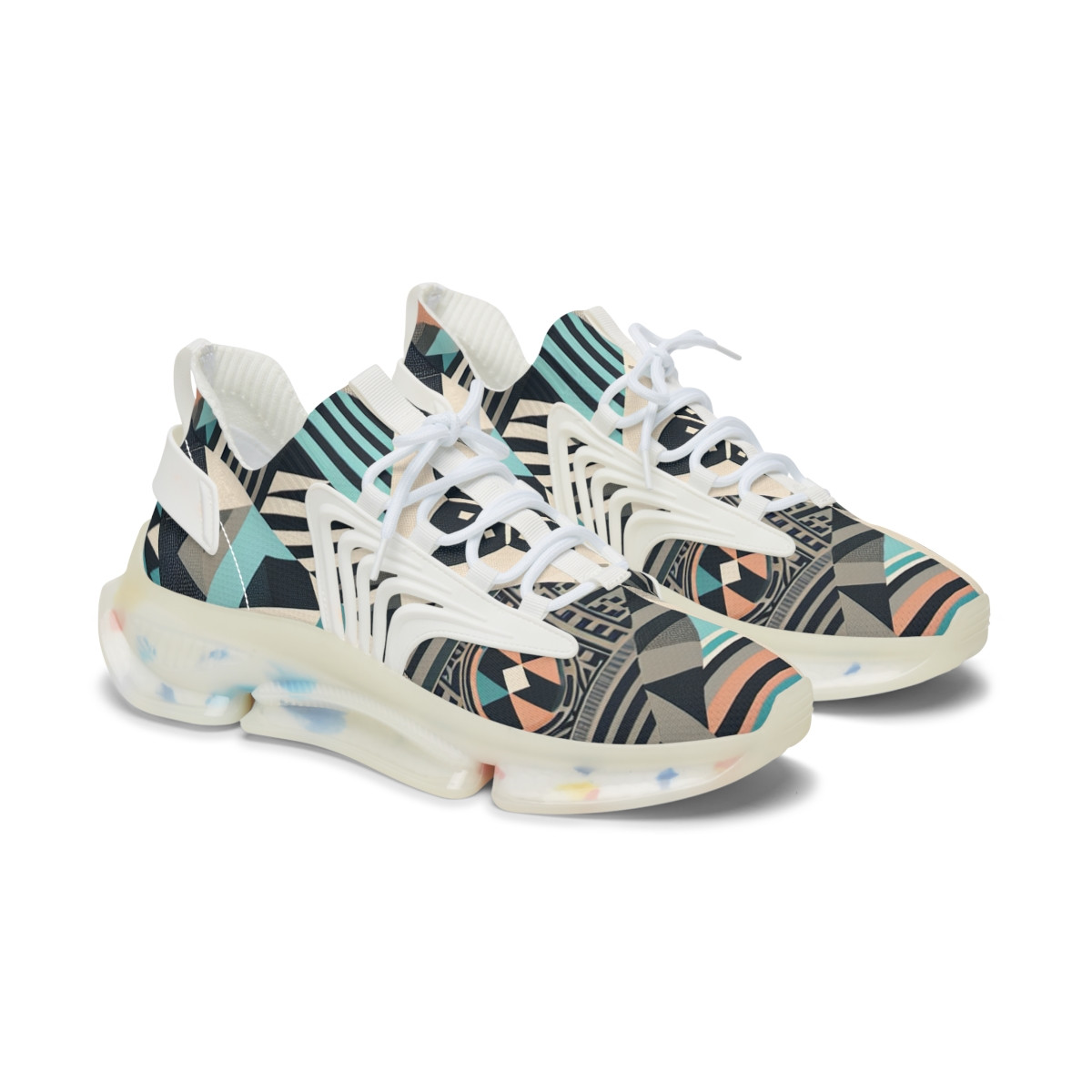 "HeritageStride Kente Kicks" - Women's Mesh Sneaker