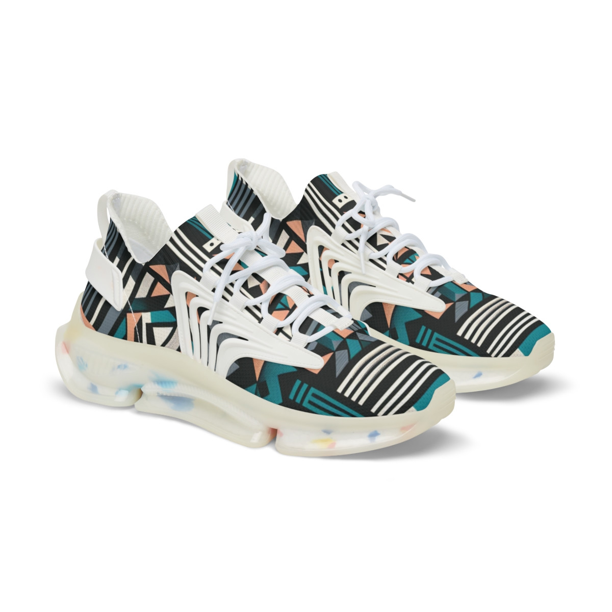 "Heritage Step Afrique Kente Sneakers" - Men's Mesh Sneaker