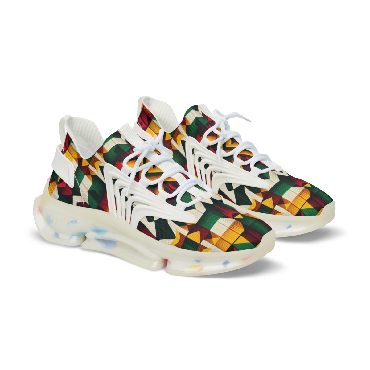 "AfroStride Kente Kicks" - Men's Mesh Sneaker