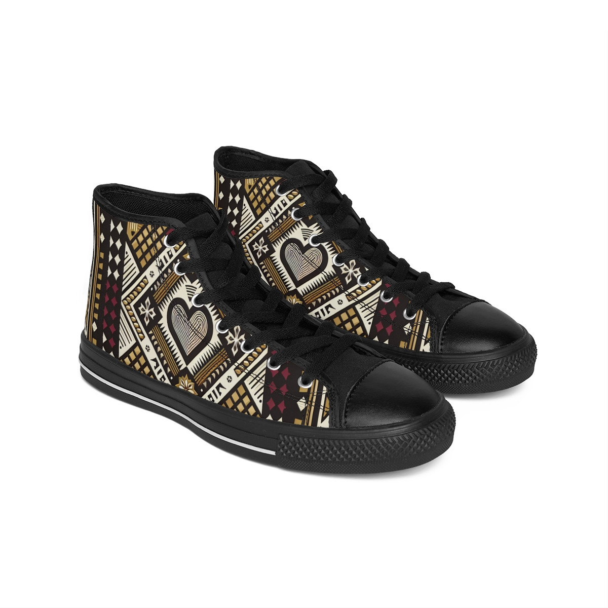 "AfroVogue Kente Kicks" - Women's Classic Sneakers