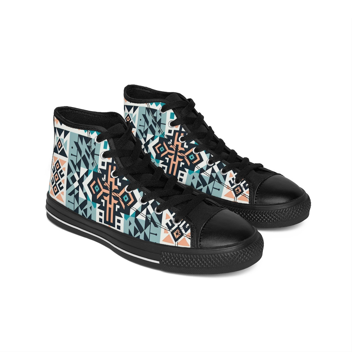 "AfroFusion Kente Kicks" - Women's Classic Sneakers