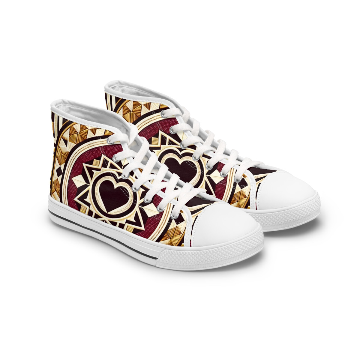 "AfroFusion Kente Kicks" - Womn's High top Sneakers