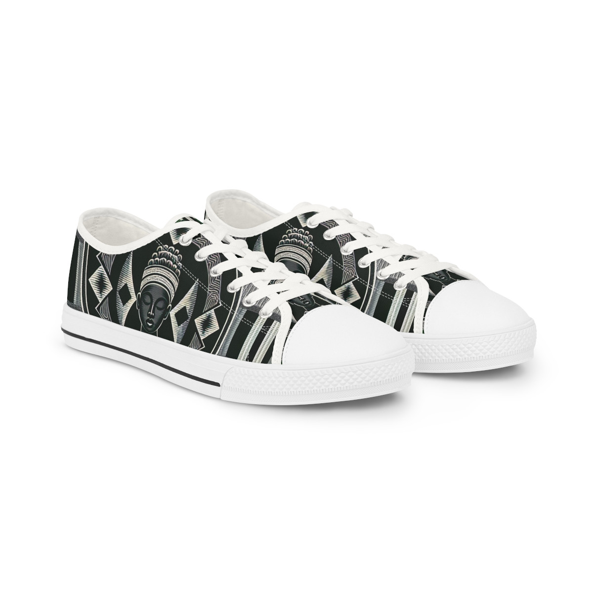 "AfroFusion Kente Kicks" - Men's Lowtop Sneakers
