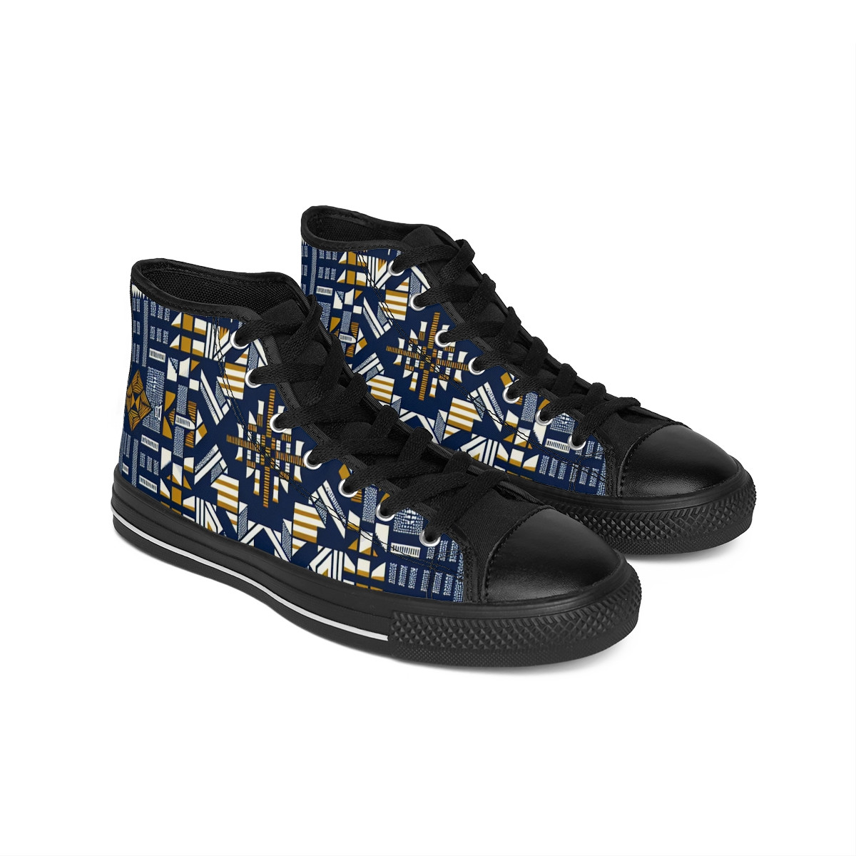 "AfroFusion Kente Kicks" - Women's Classic Sneakers