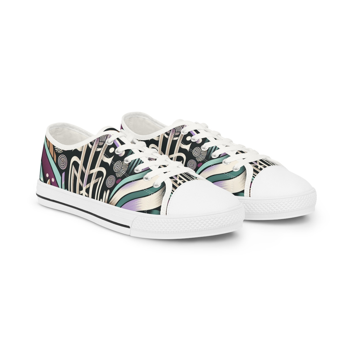 "Heritage Stride: Vibrant Kente Kicks" - Men's Lowtop Sneakers