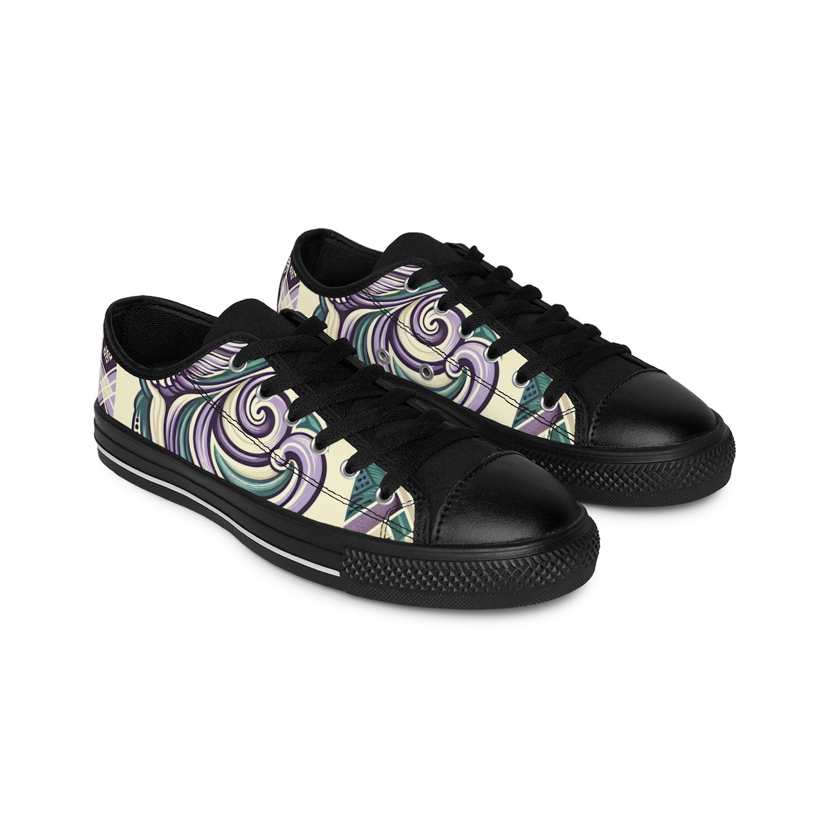 "AfroCentriKicks: Kente Klassics" - Women's Sneakers
