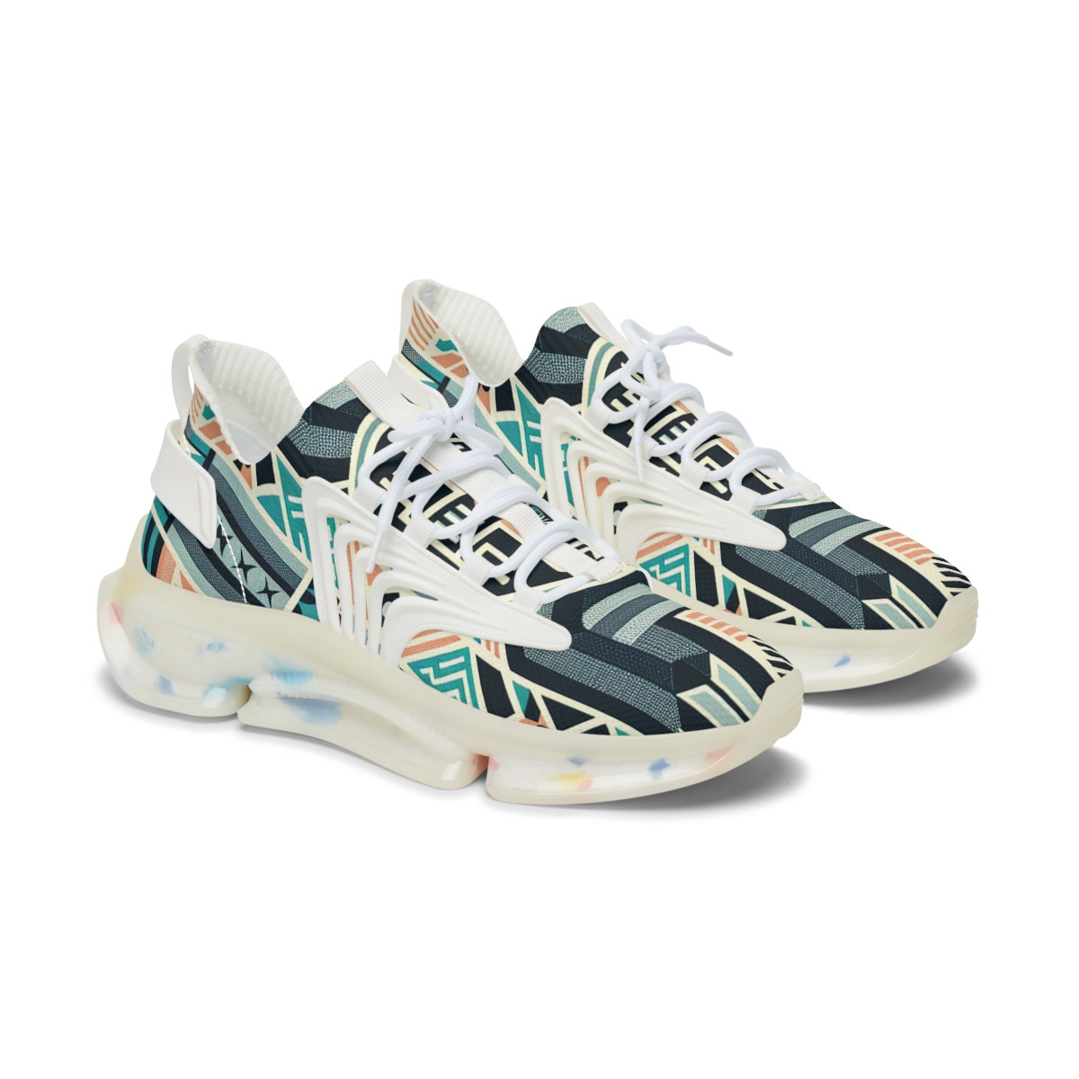 "AfroStride Kente Kicks" - Women's Mesh Sneaker