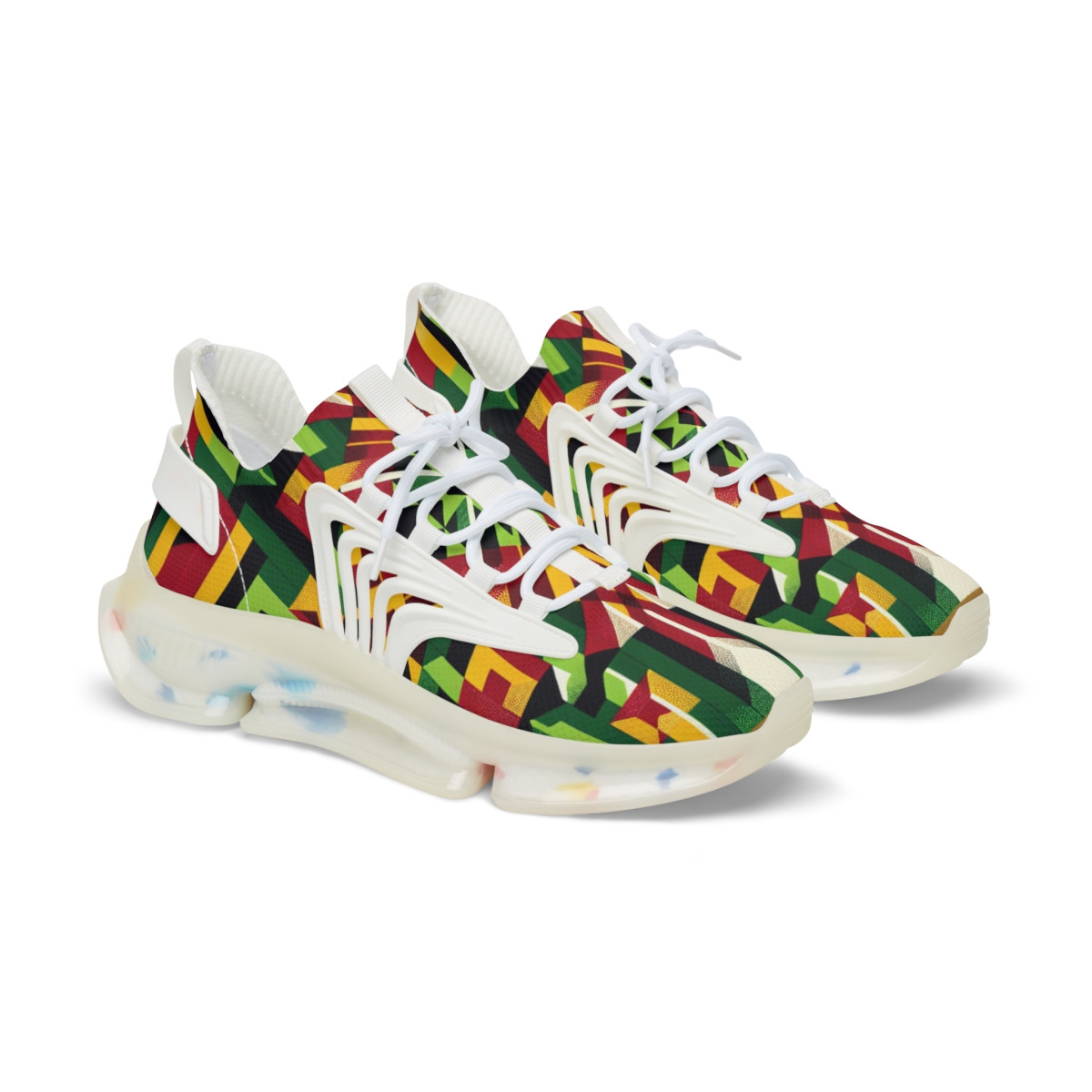 "AfroStride Kente Kicks" - Men's Mesh Sneaker