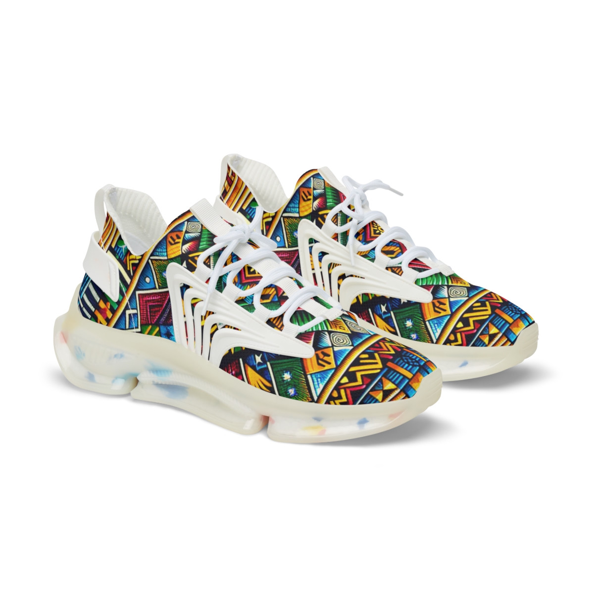 "AfroVibes KenteStride Sneakers" - Men's Mesh Sneaker