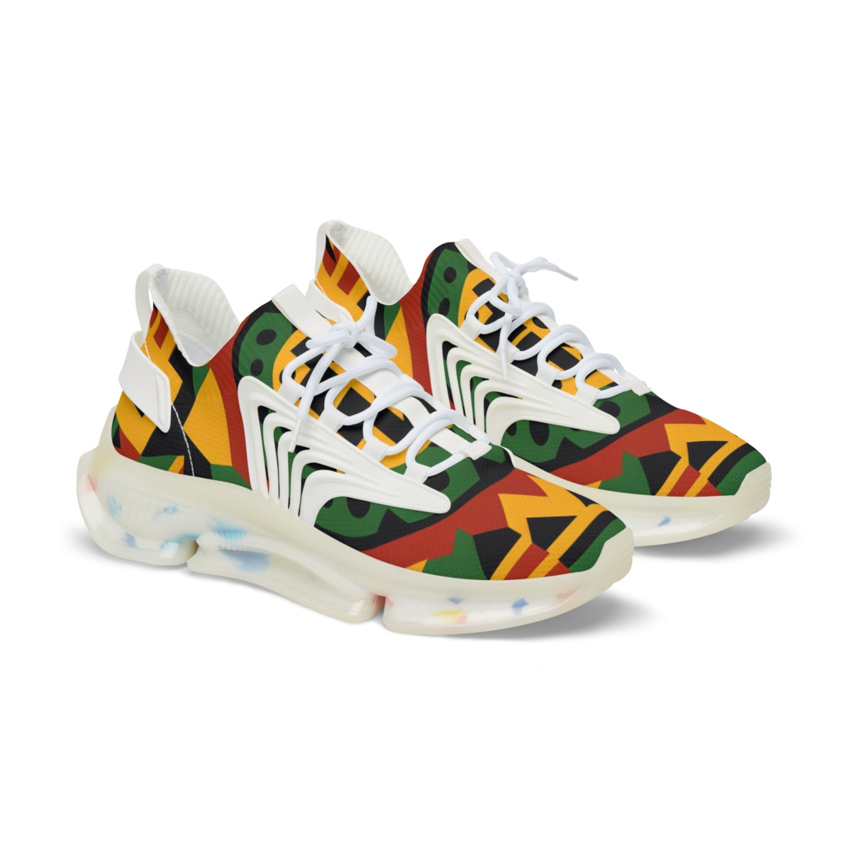 "AfroEchelon Kente Kicks" - Men's Mesh Sneaker
