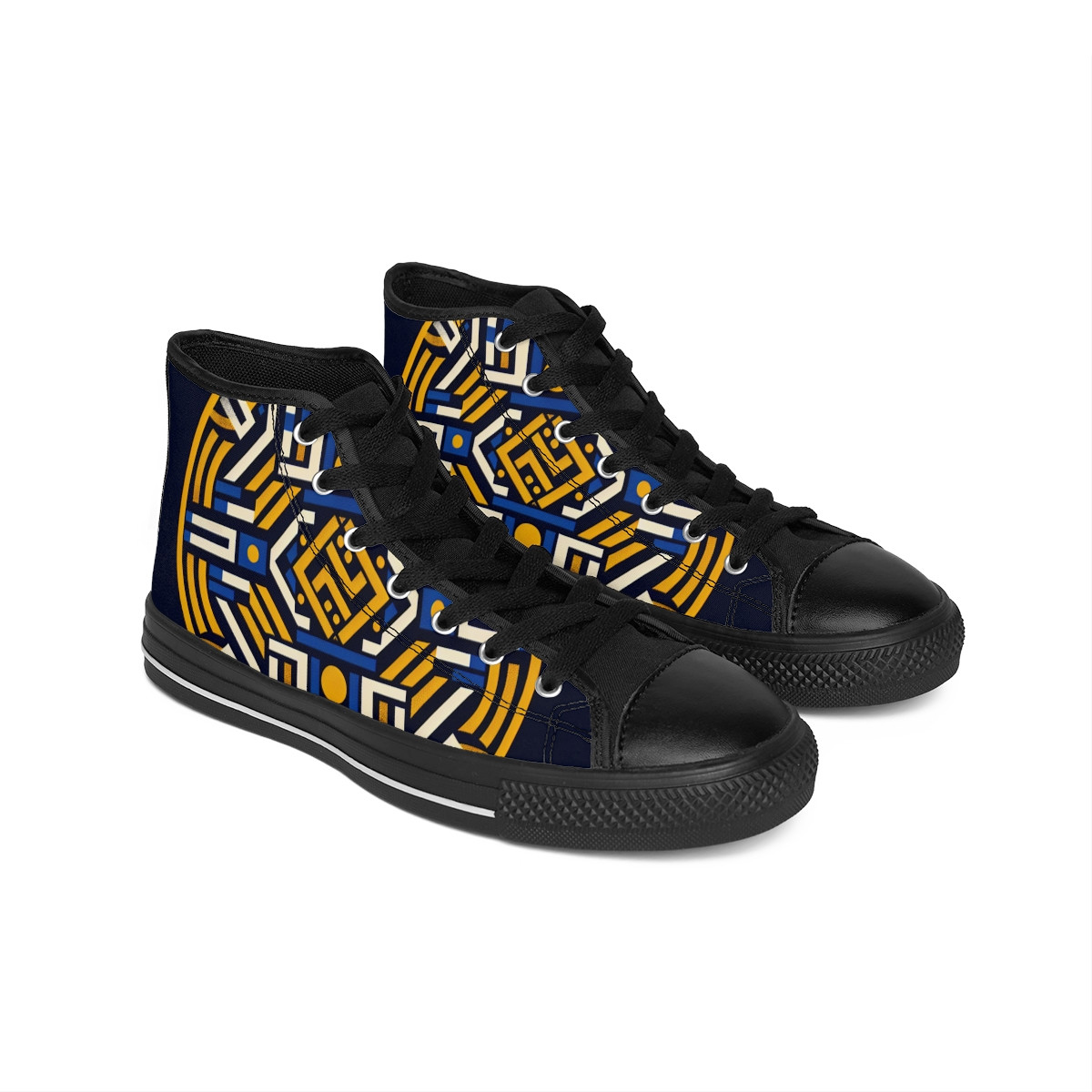 "AfroStride Kente Kicks" - Men's Classic Sneakers