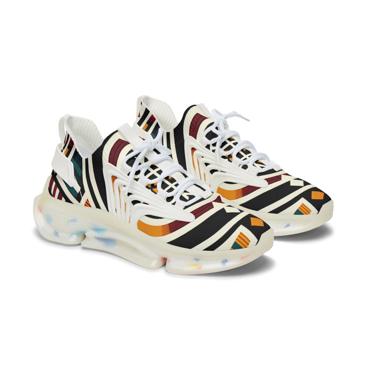 "KenteKicks: AfriCool Vibes" - Women's Mesh Sneaker