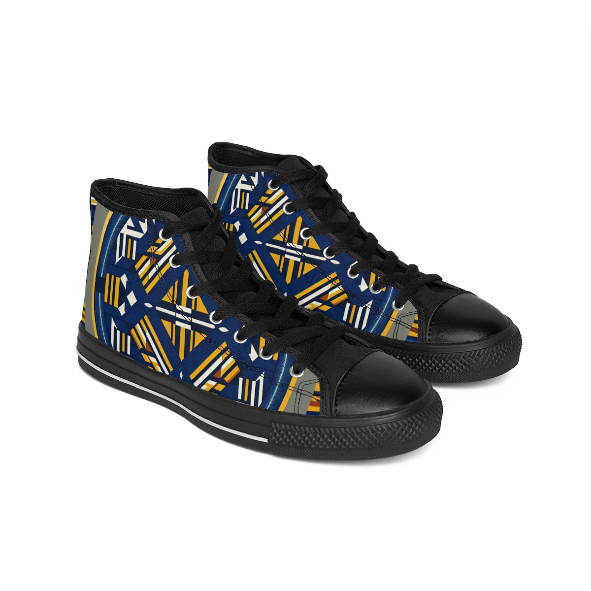 "AfroStride Kente Kicks" - Women's Classic Sneakers