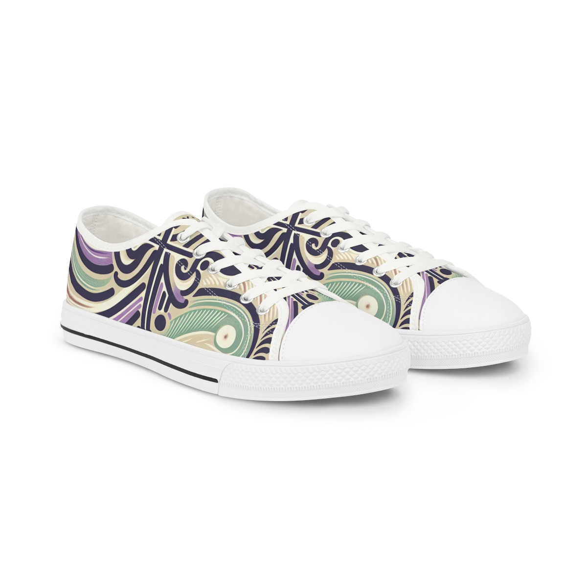 "AfroPulse Kente Kicks" - Men's Lowtop Sneakers