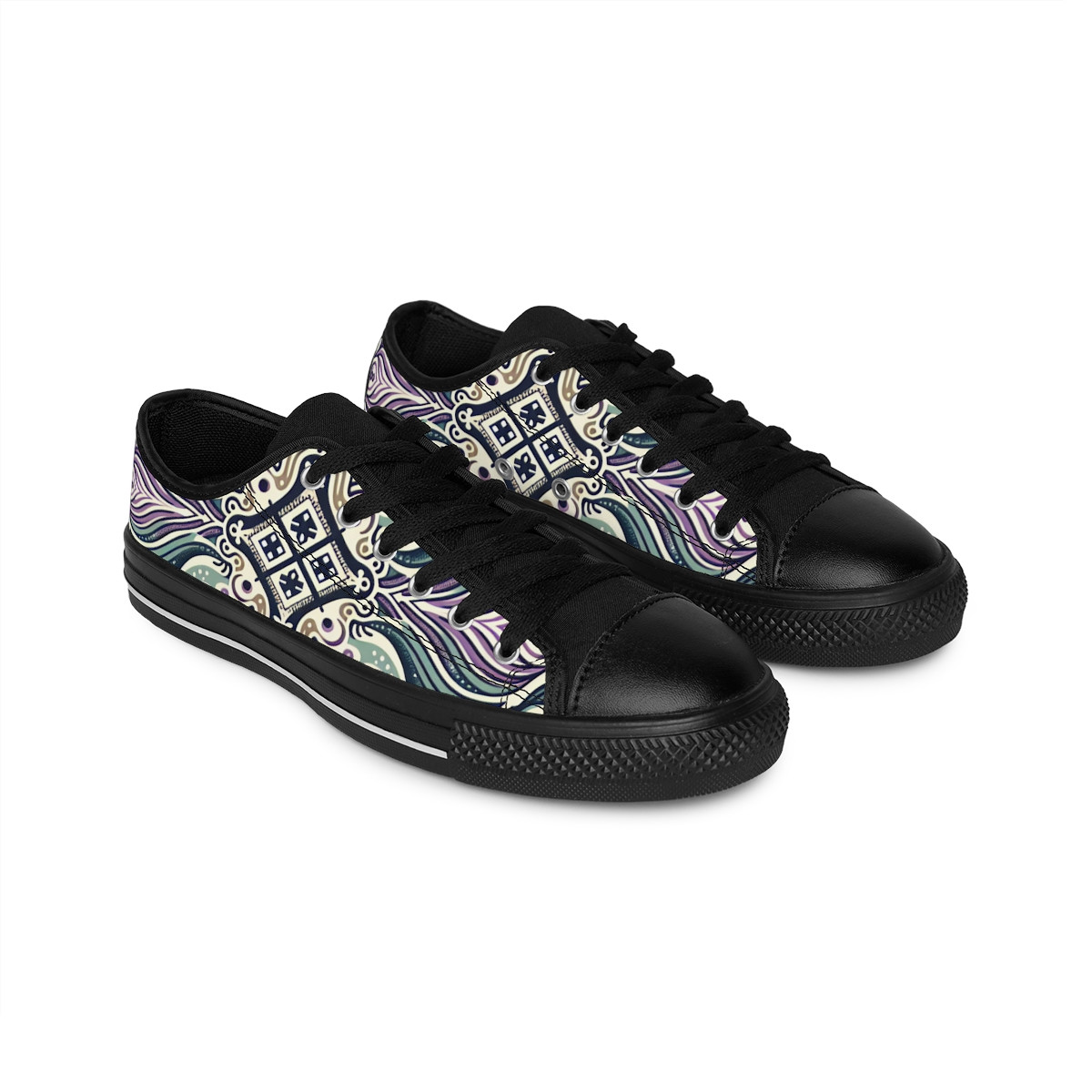 "AfroStride Kente Kicks" - Women's Sneakers