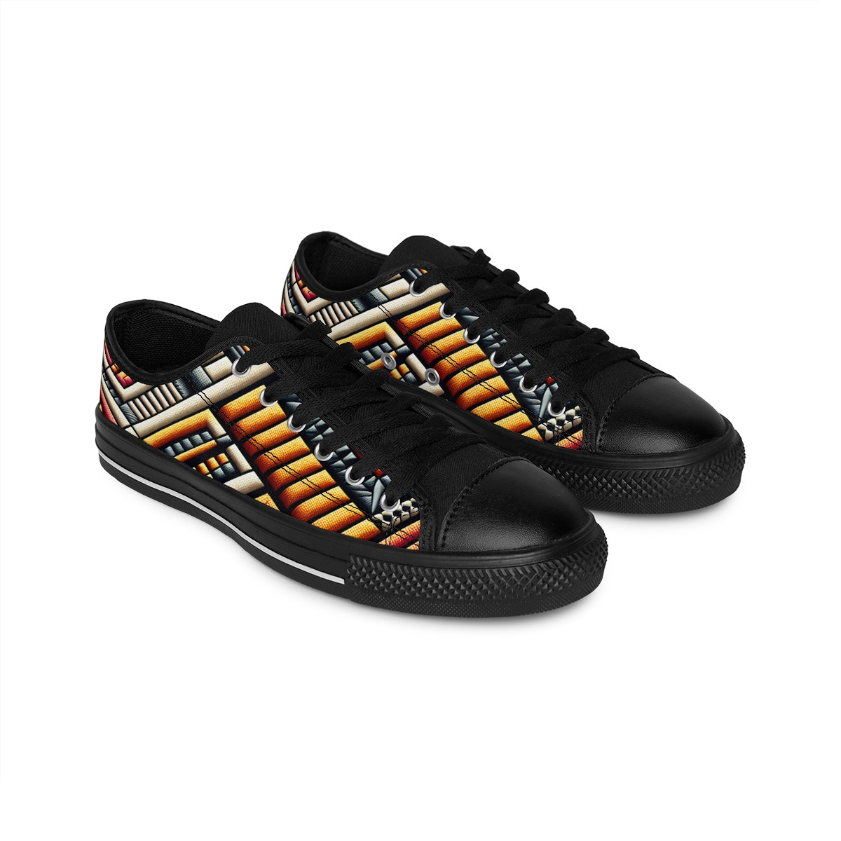 "HeritageStride: Kente-Kicks" - Women's Sneakers