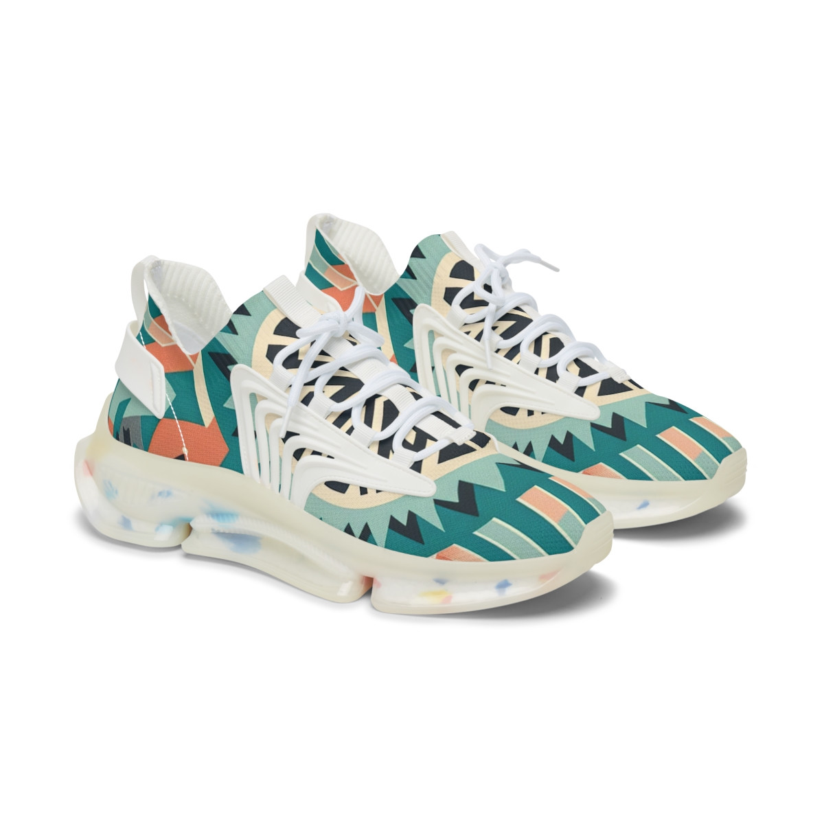 "AfroLuxe Kente Kicks" - Women's Mesh Sneaker