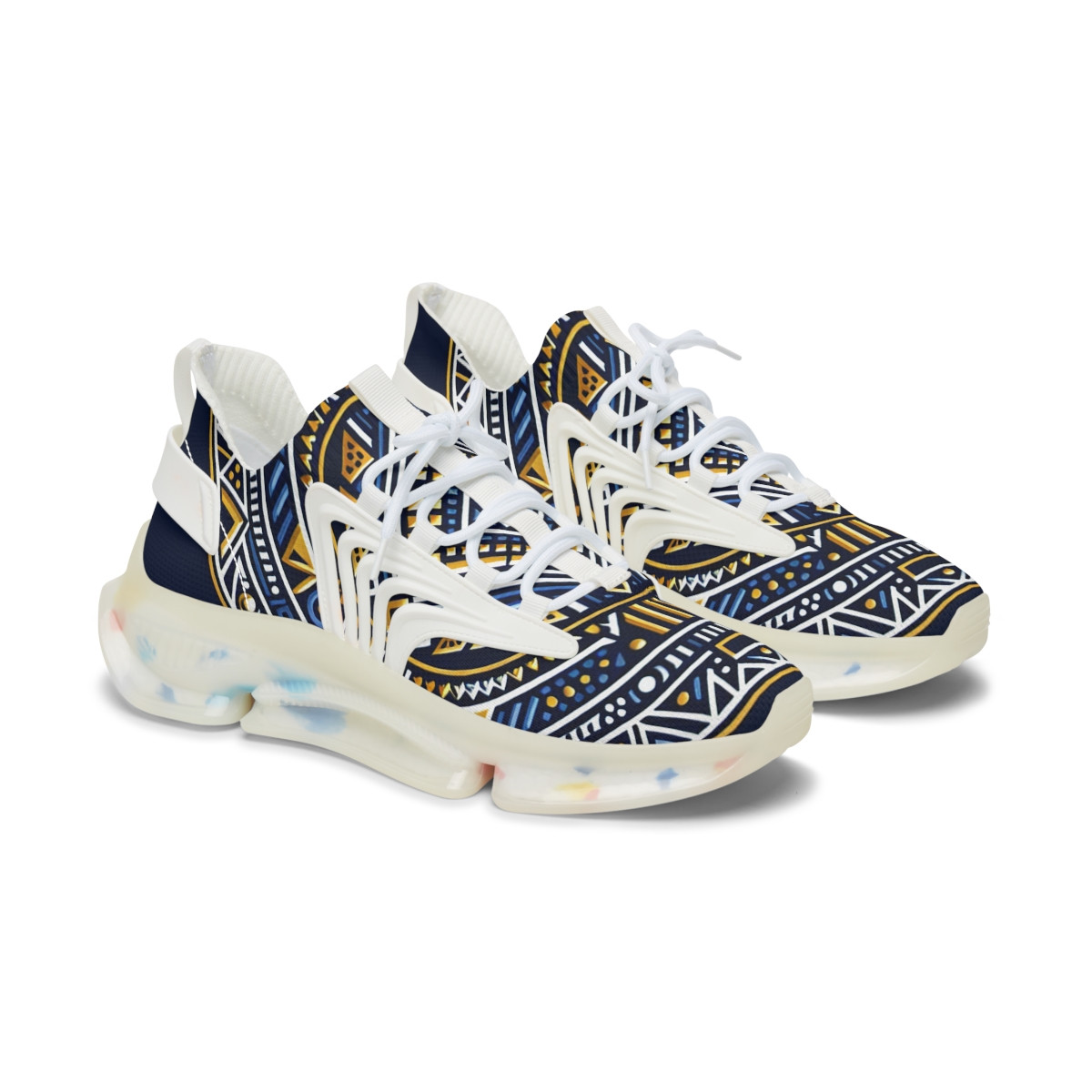 "African Rhythm Kente Kicks" - Women's Mesh Sneaker