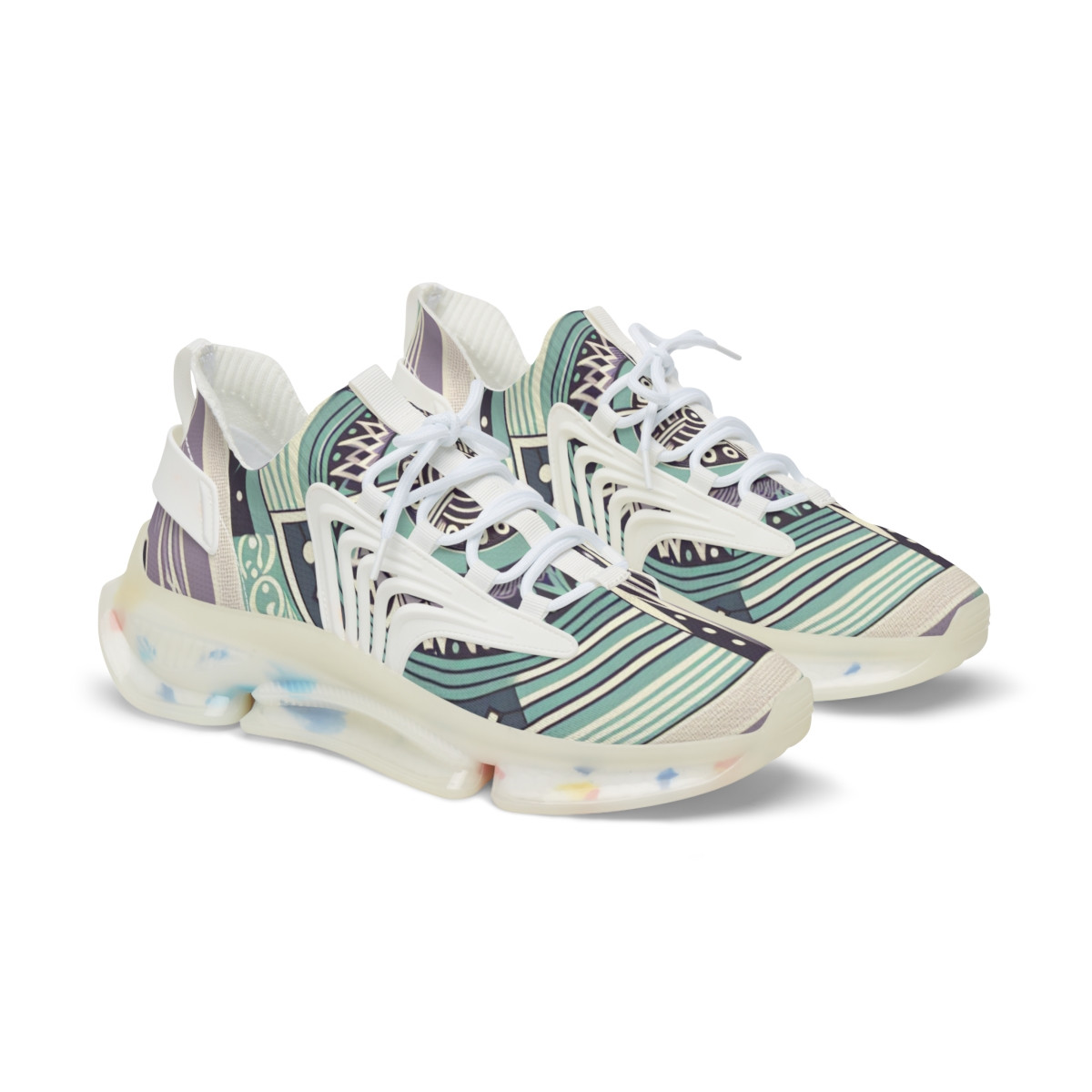 "Heritage Stride: AfroFusion Kente Sneakers" - Men's Mesh Sneaker