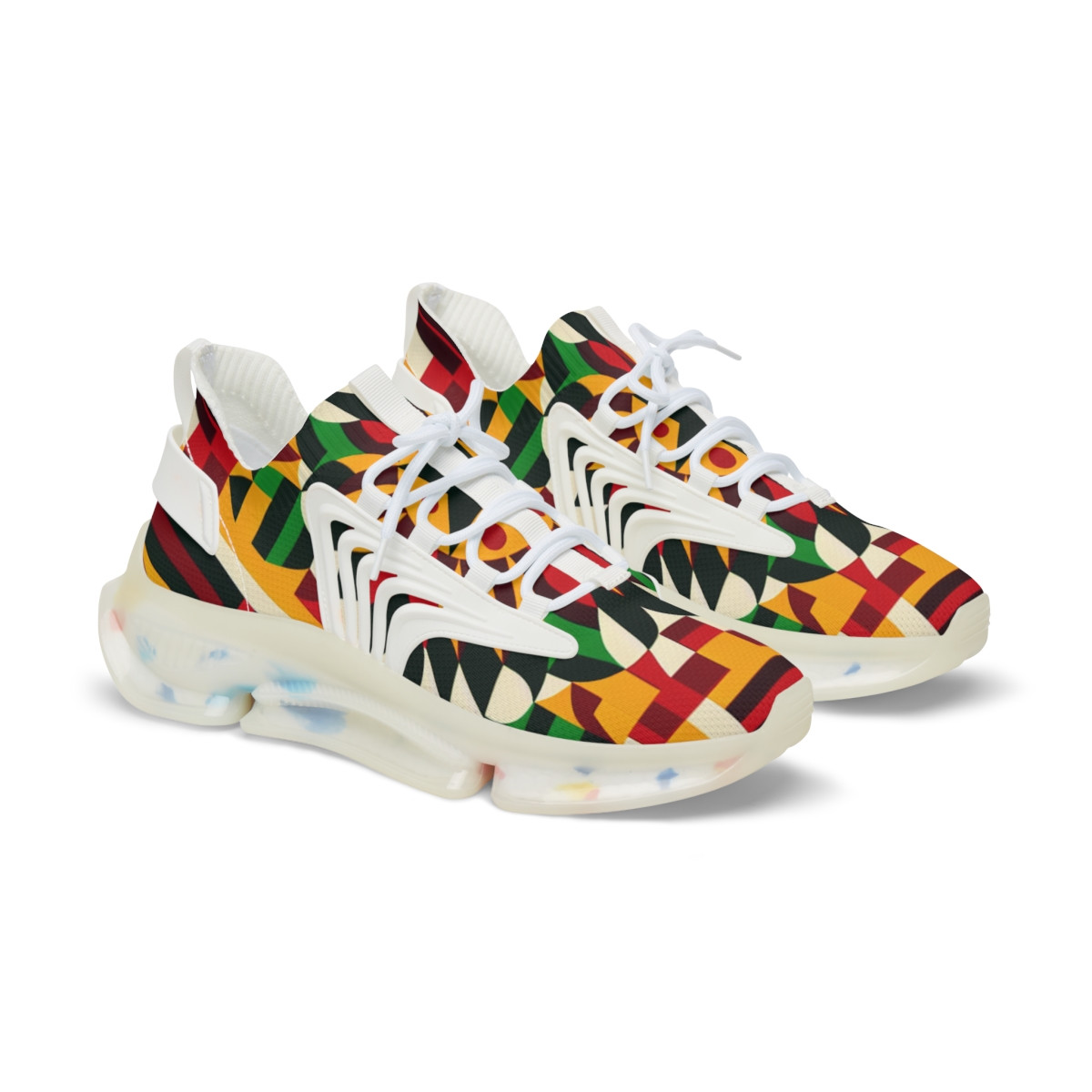 "AfroVibes Kente Kicks" - Men's Mesh Sneaker