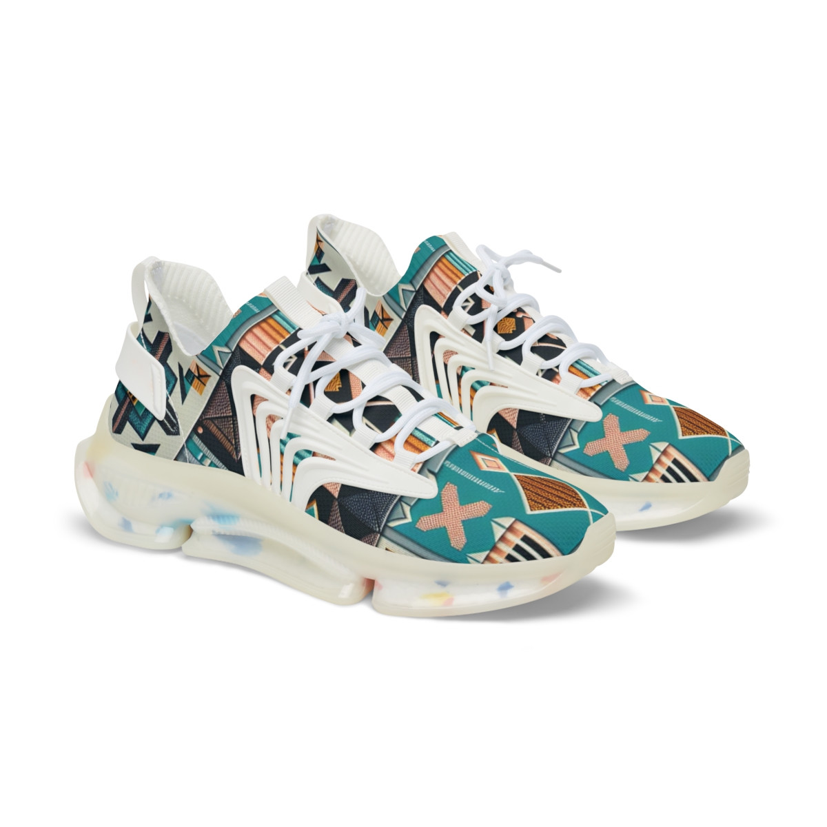 "CulturaStride: The Kente Kaleidoscope Kicks" - Men's Mesh Sneaker