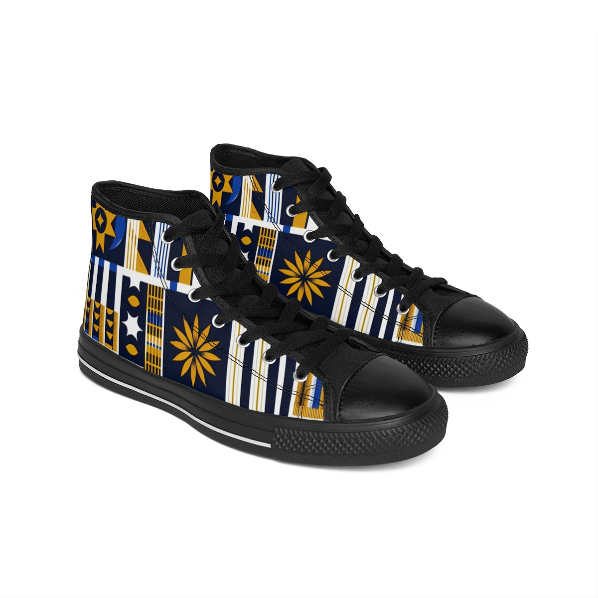 "AfroStride Kente Kicks" - Men's Classic Sneakers