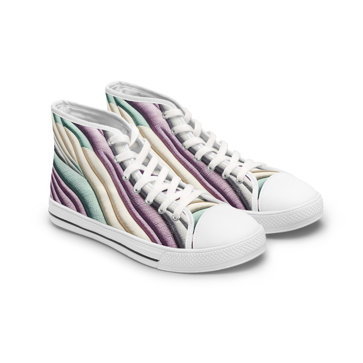 "AfroElegance Kente Kicks" - Womn's High top Sneakers