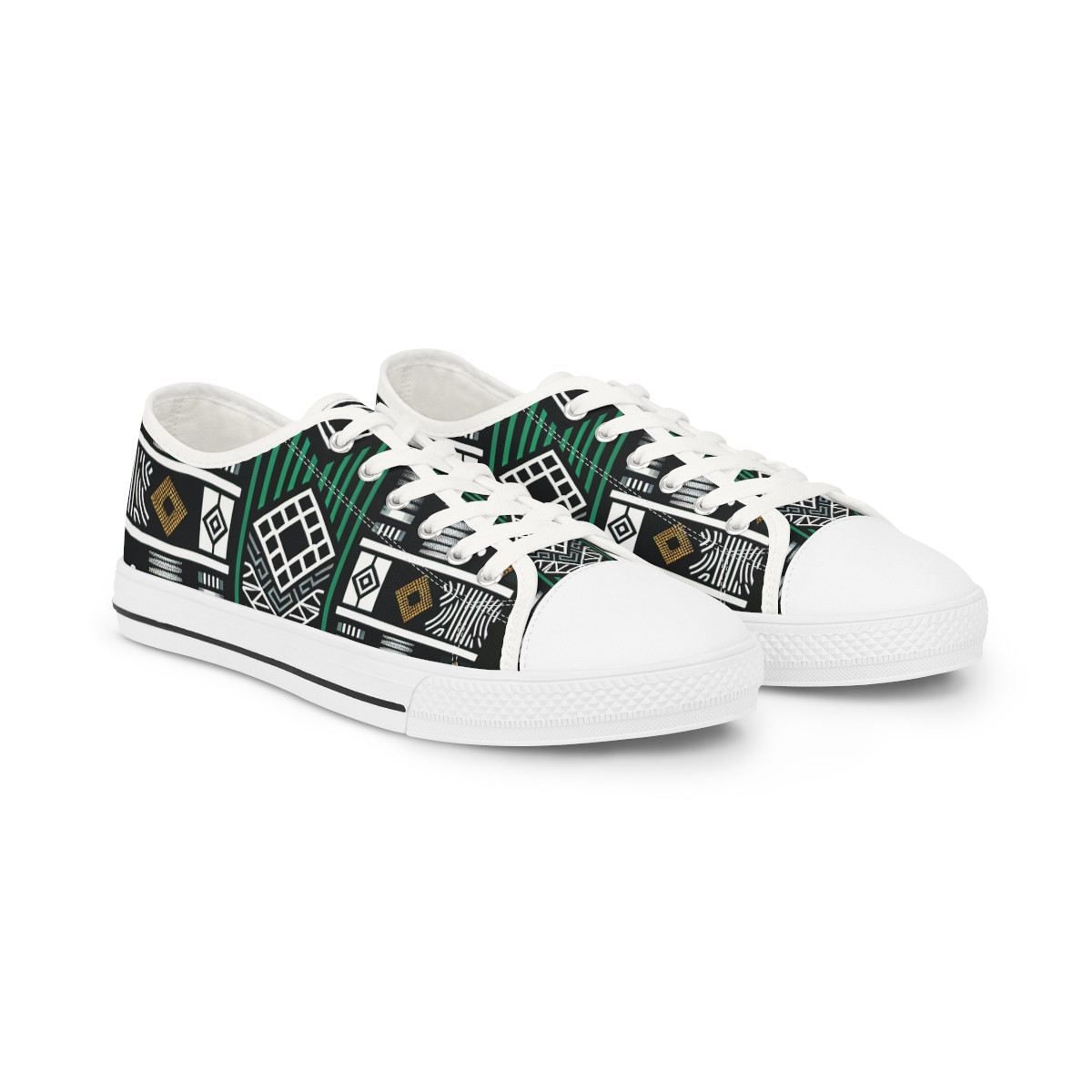 "AfroVogue Kente Kicks" - Men's Lowtop Sneakers