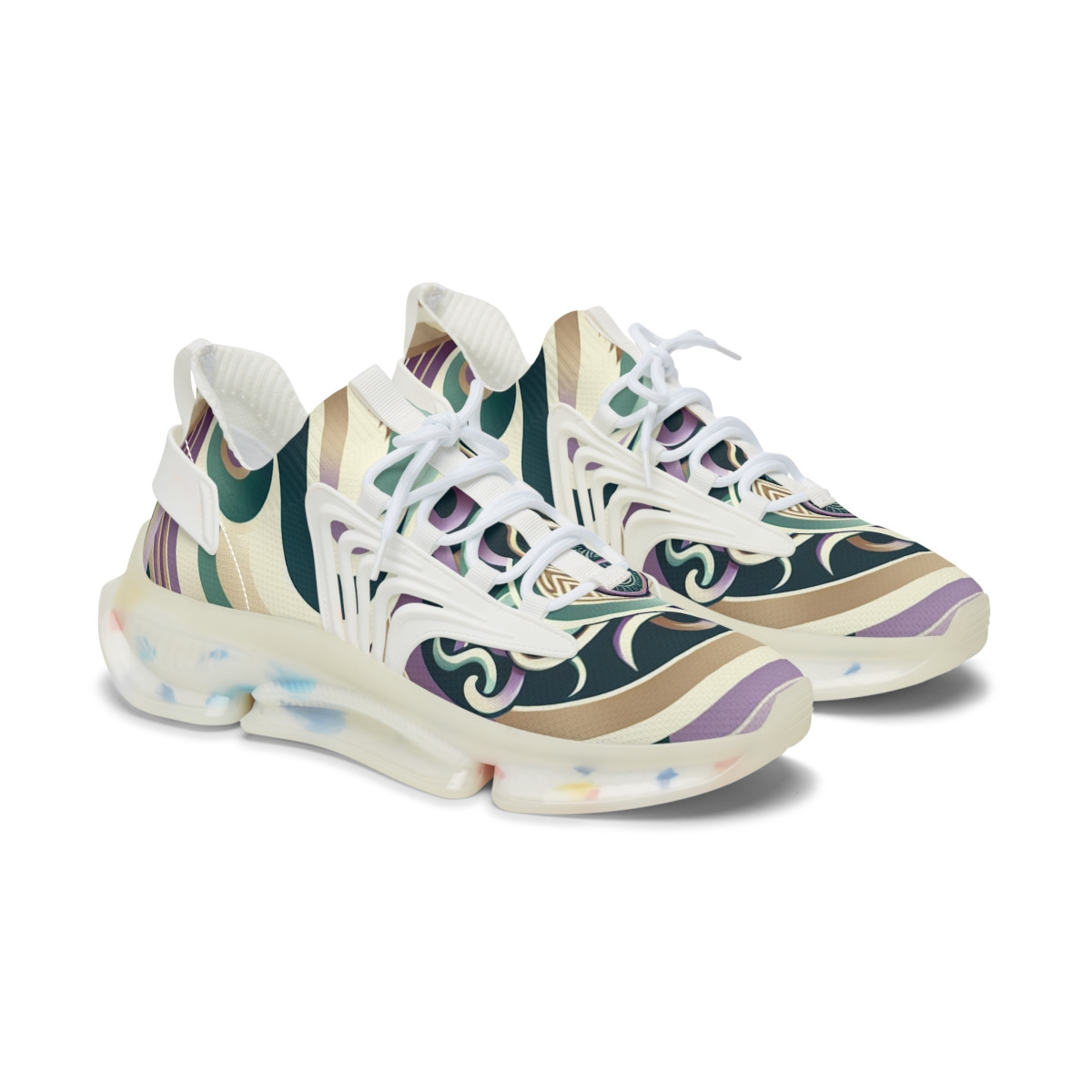 "AfroFusion Kente Kicks" - Women's Mesh Sneaker