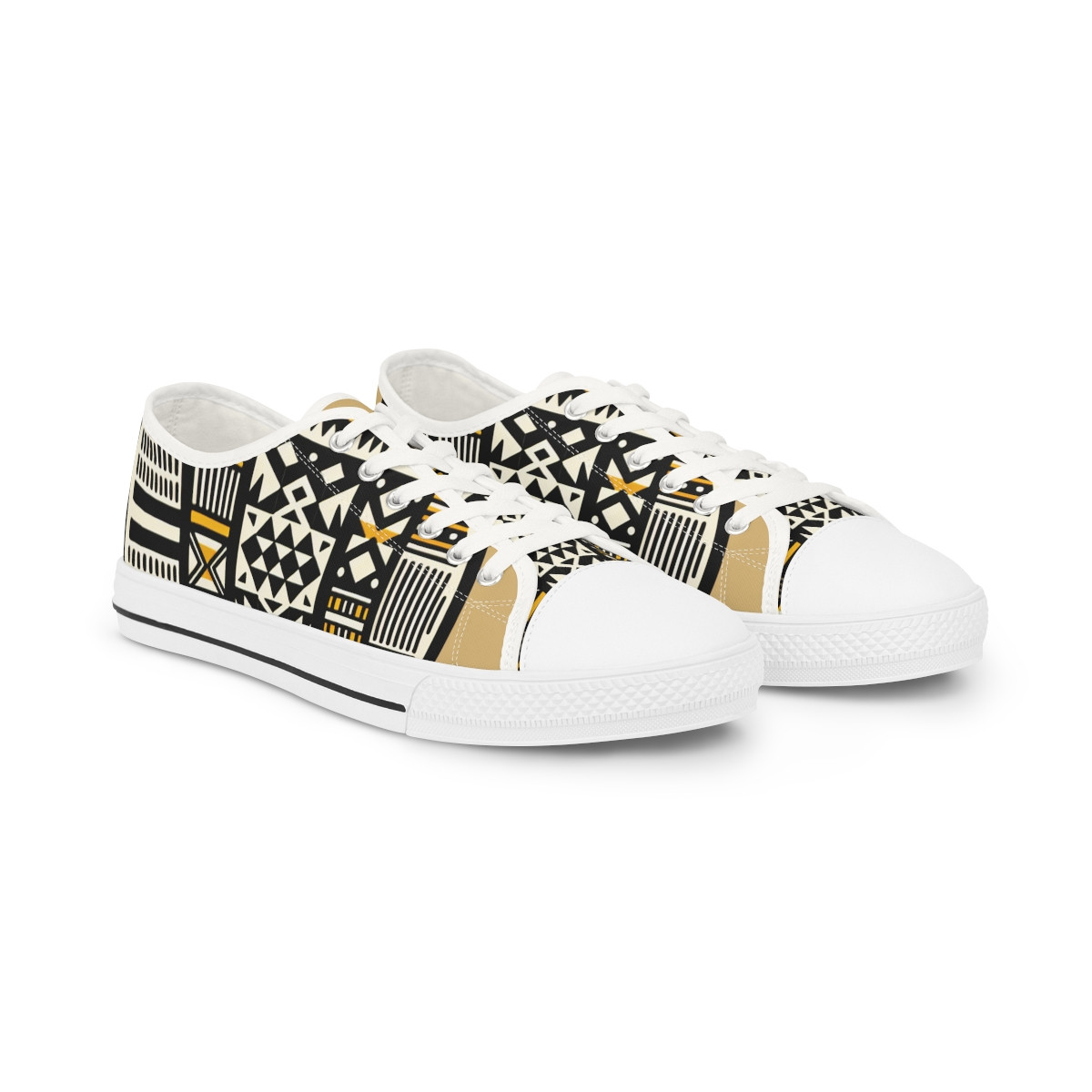"AfroStride Kente Kicks" - Men's Lowtop Sneakers