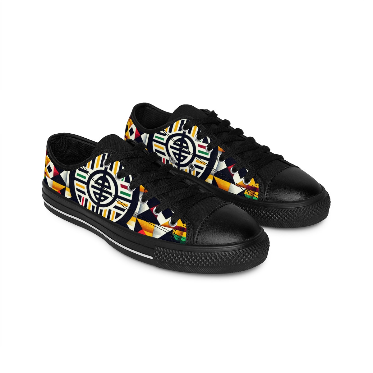 "AfroStride Kente Kicks" - Women's Sneakers