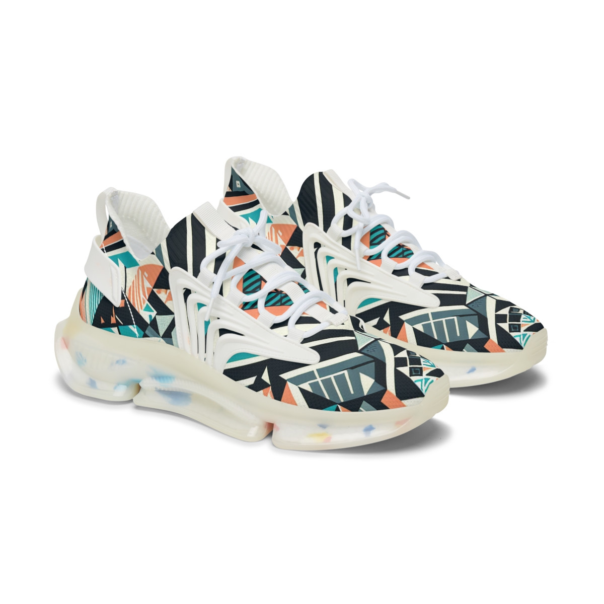 "AfroZest Kente Kicks" - Women's Mesh Sneaker