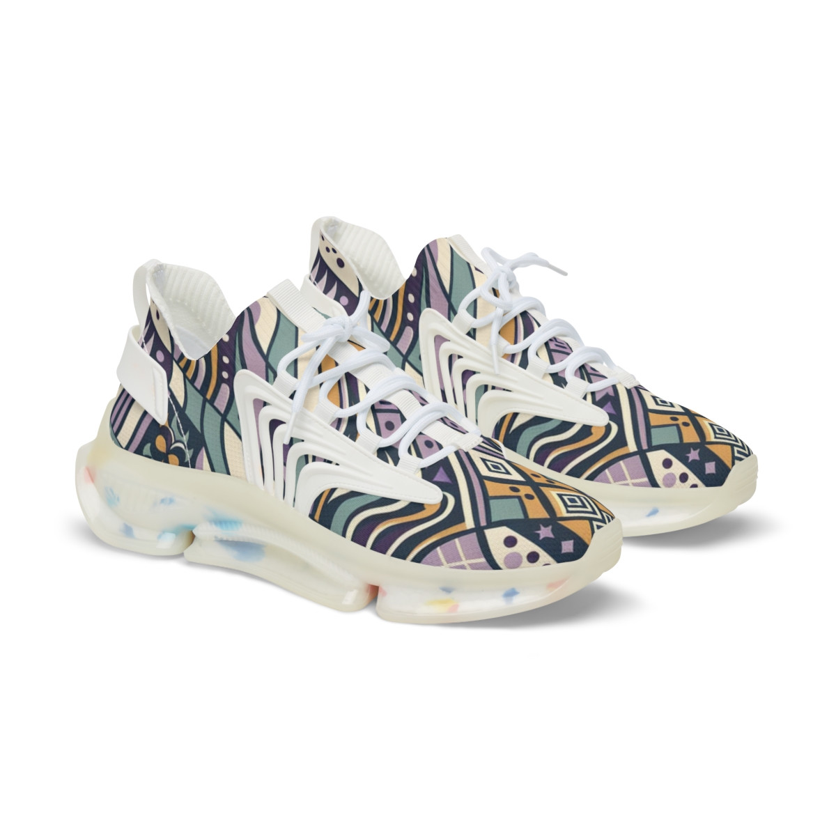 "KenteKicks: Afrocentric Fusion Sneakers" - Men's Mesh Sneaker