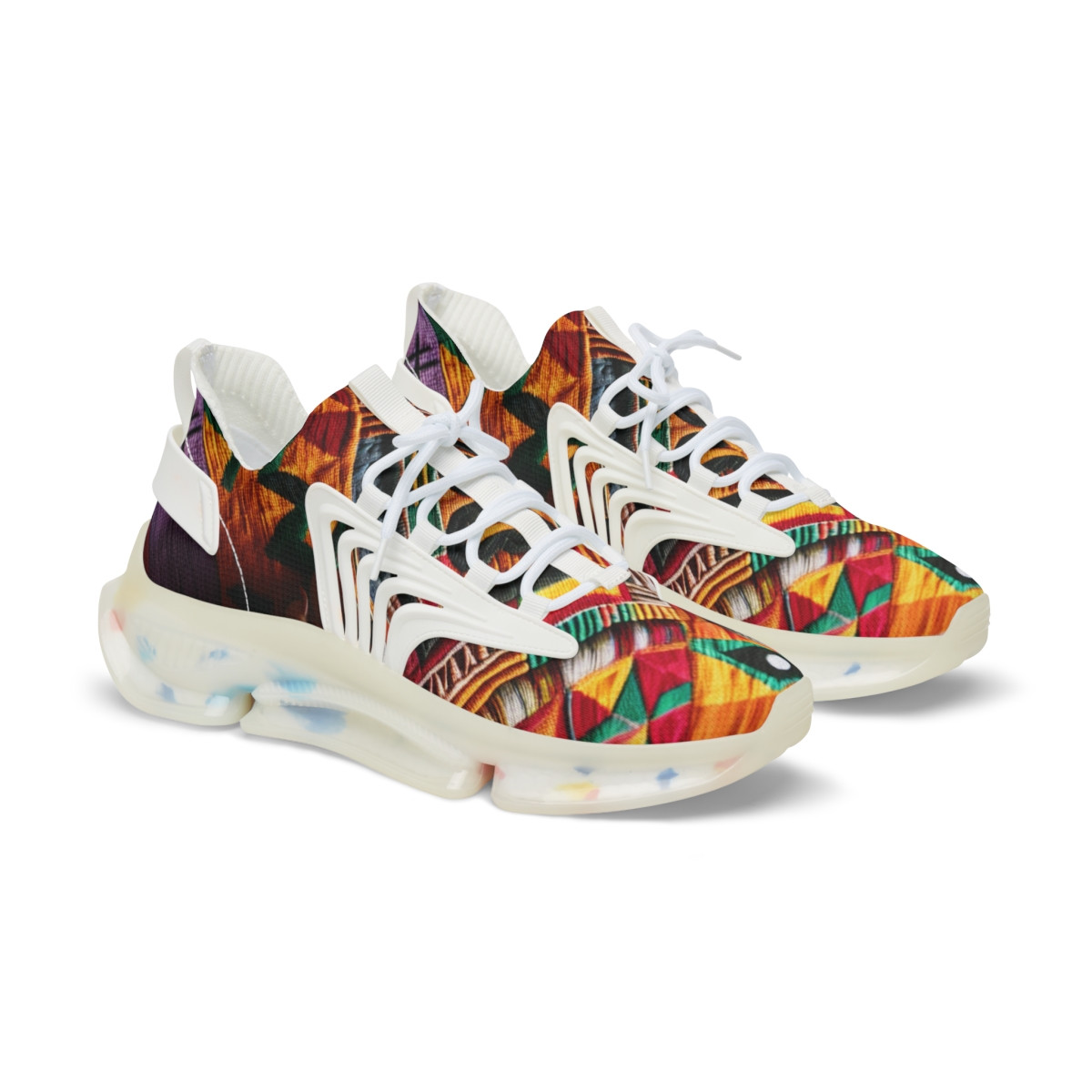 "AfroRhythm Kente Kicks" - Men's Mesh Sneaker