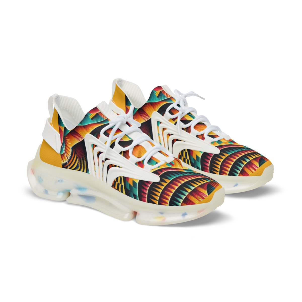 "AfroFusion Kente Kicks" - Men's Mesh Sneaker
