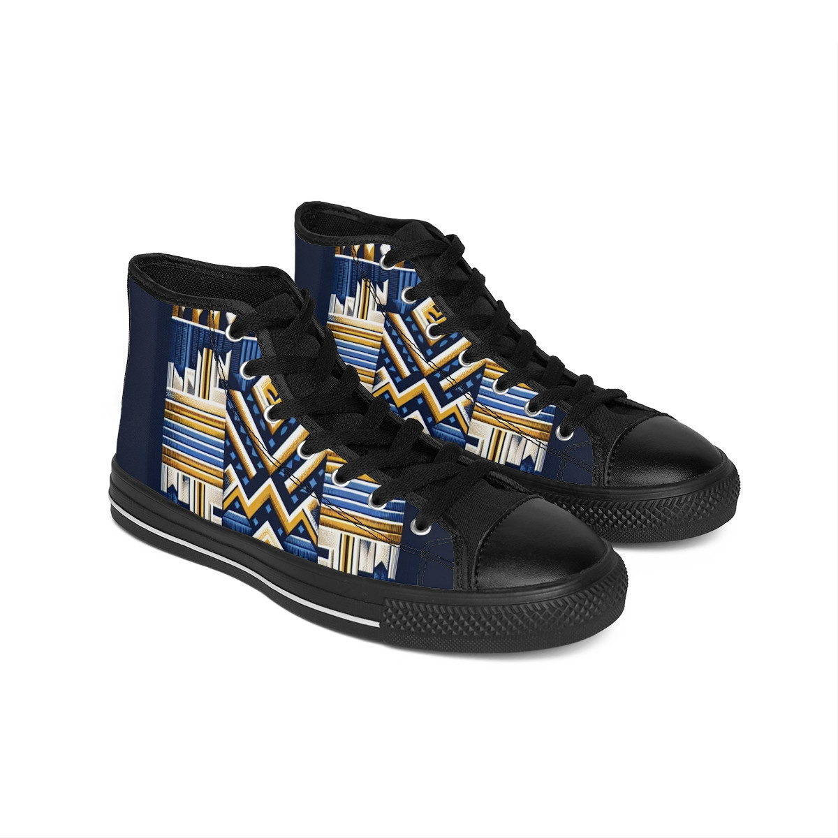 "AfroRhythm Kente Kicks" - Men's Classic Sneakers