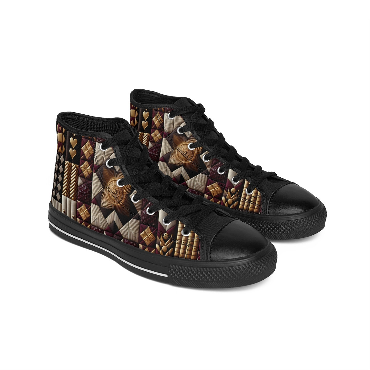 "AfroStride Kente Kicks" - Women's Classic Sneakers