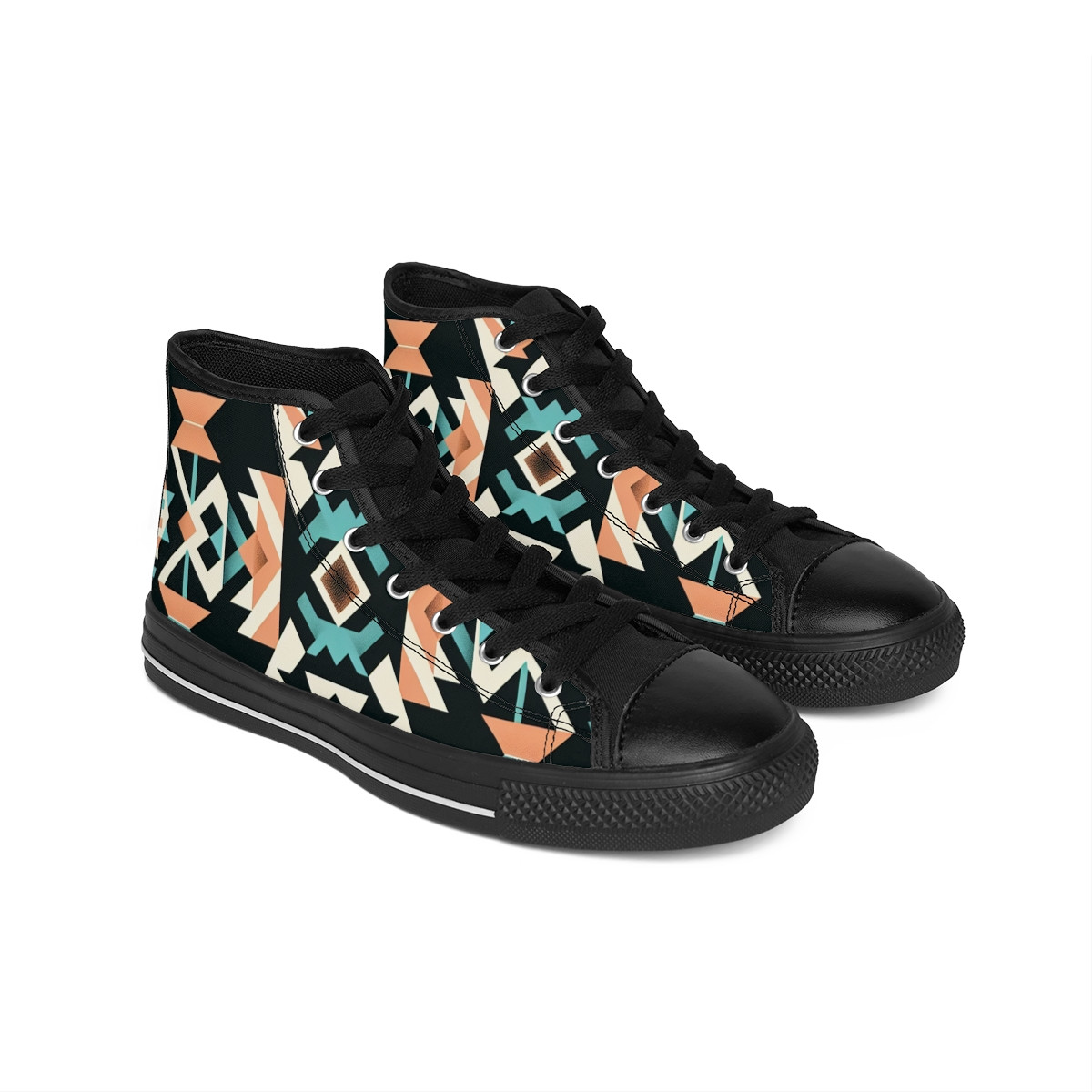 "AfroStride Kente Kicks" - Women's Classic Sneakers