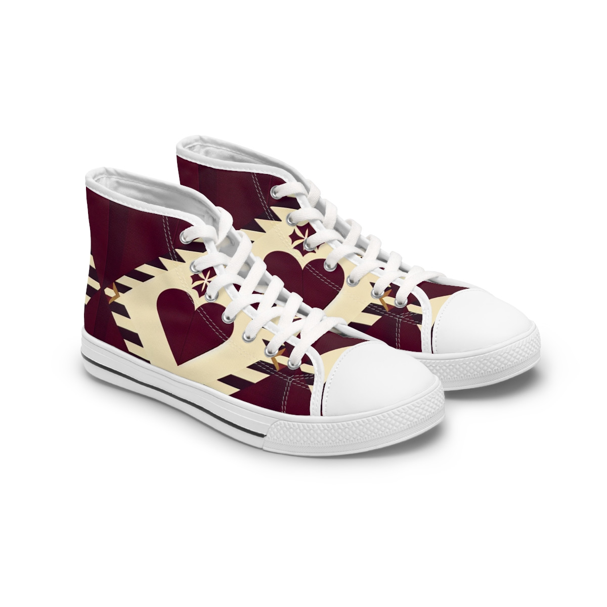 "AfroFusion Kente Kicks" - Womn's High top Sneakers