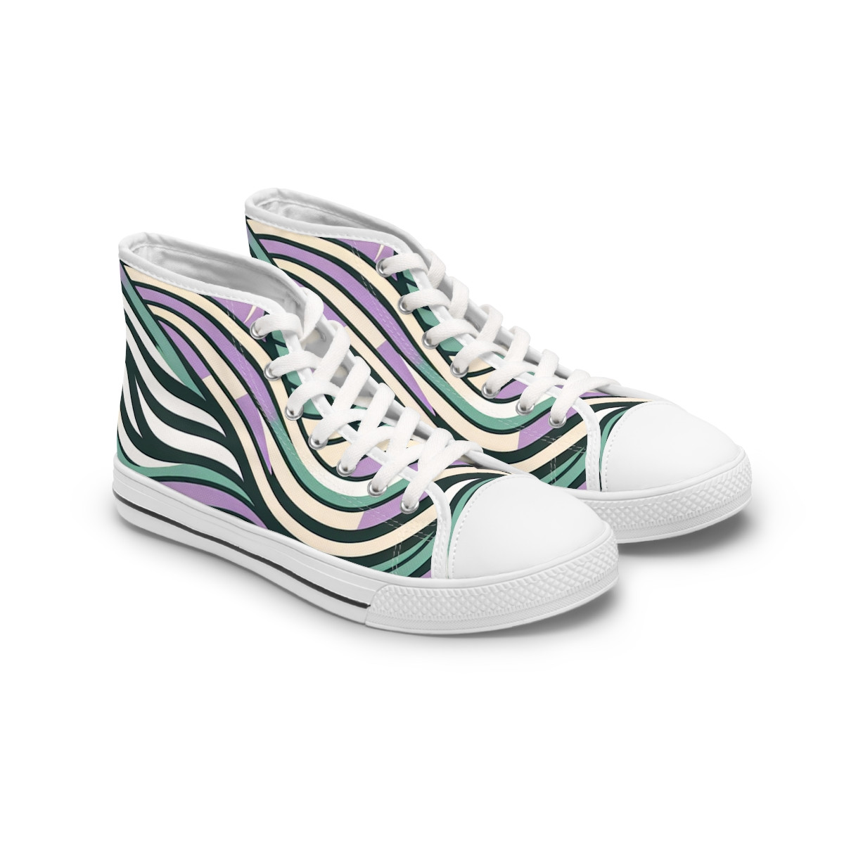 "AfroStride Kente Kicks" - Womn's High top Sneakers