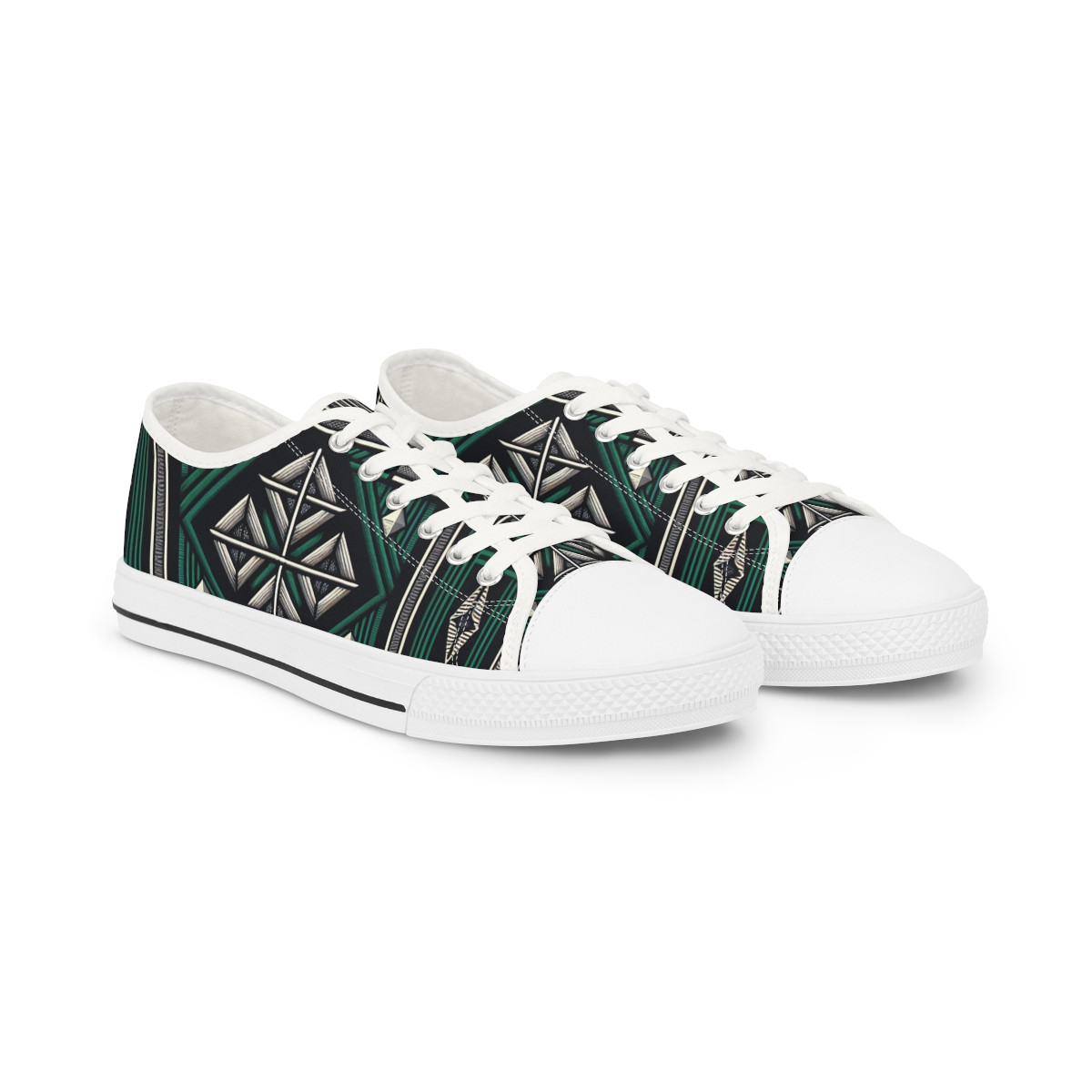 "AfroRhythm Kente Kicks" - Men's Lowtop Sneakers