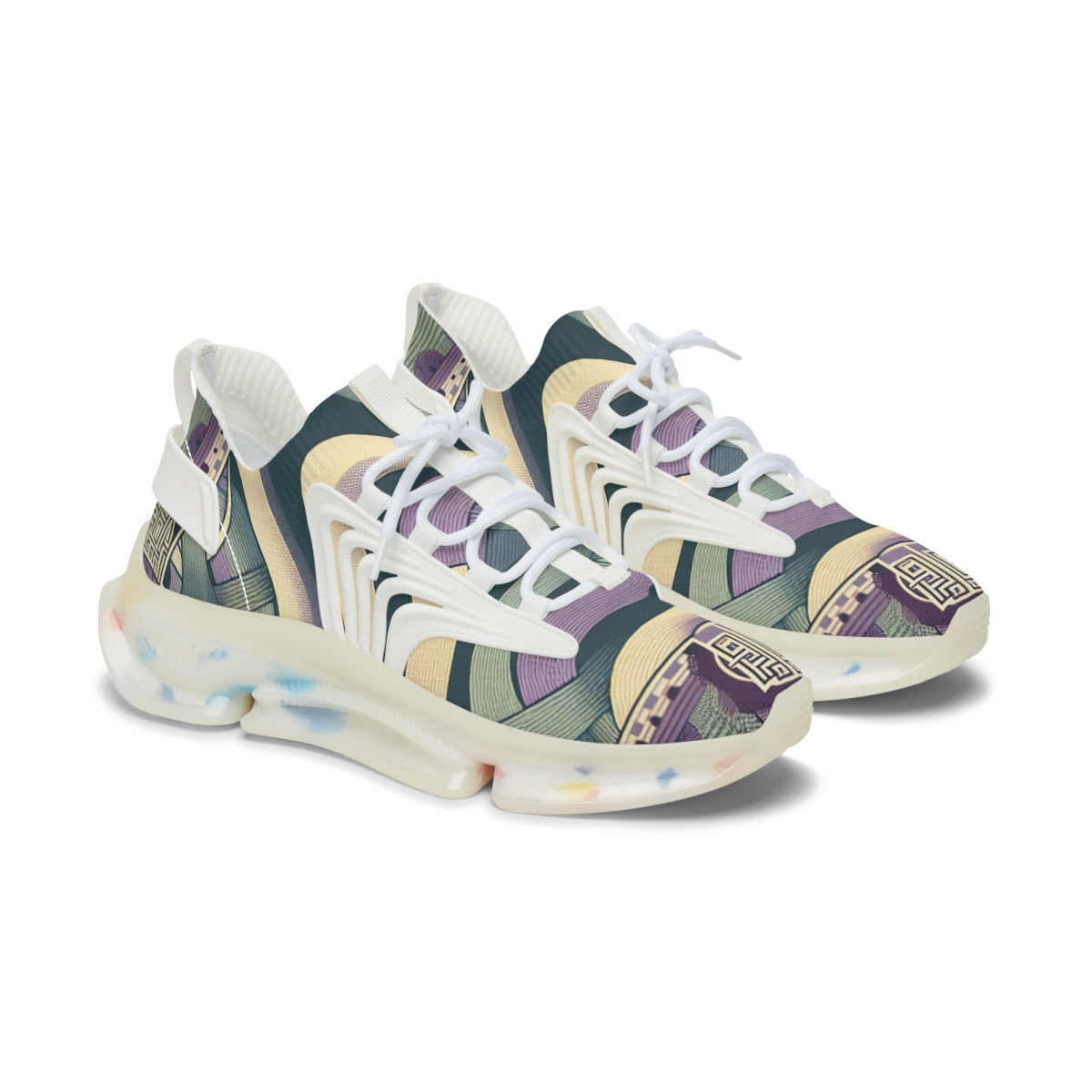 "AfroStride Kente Kicks" - Women's Mesh Sneaker