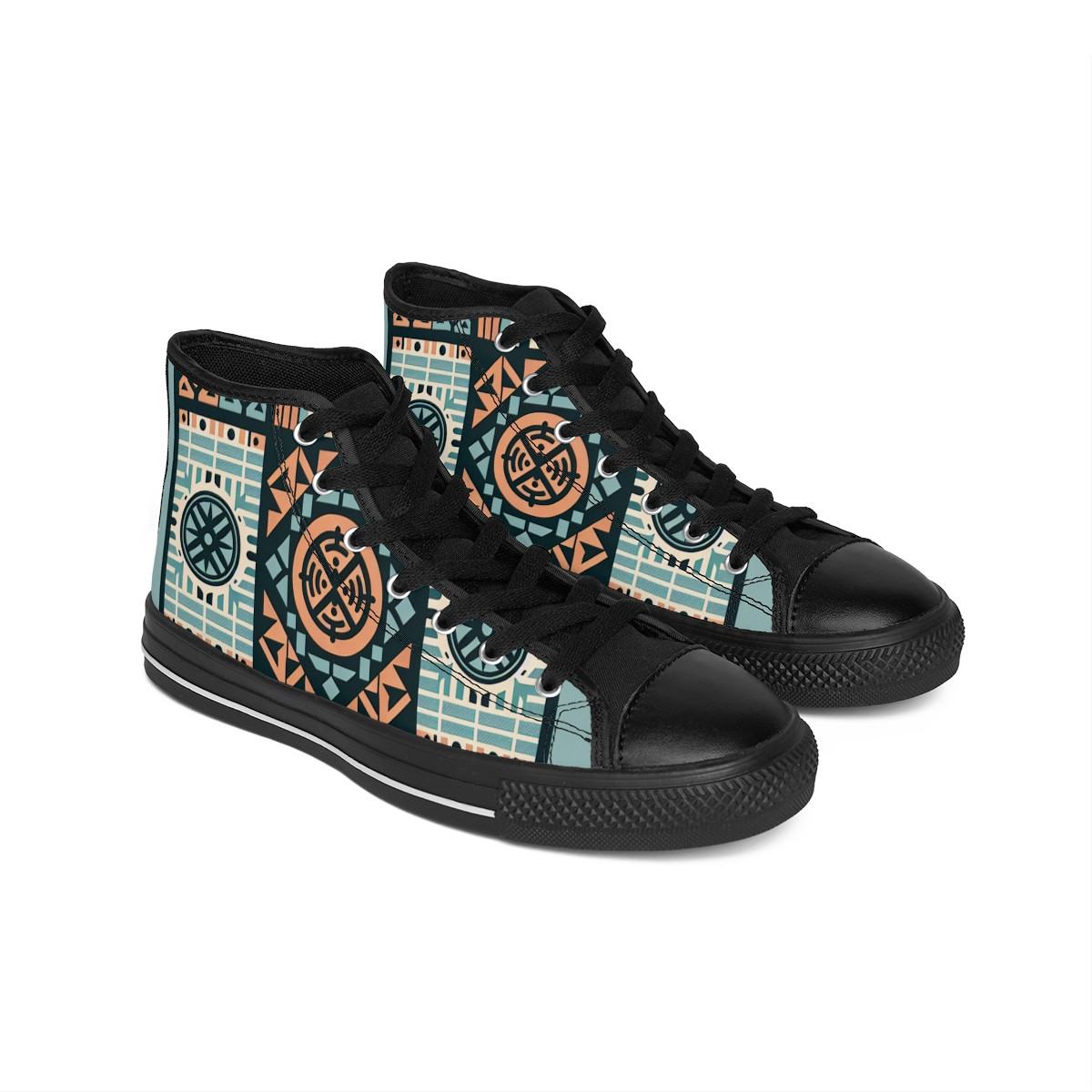 "AfroFusion Kente Kicks" - Men's Classic Sneakers
