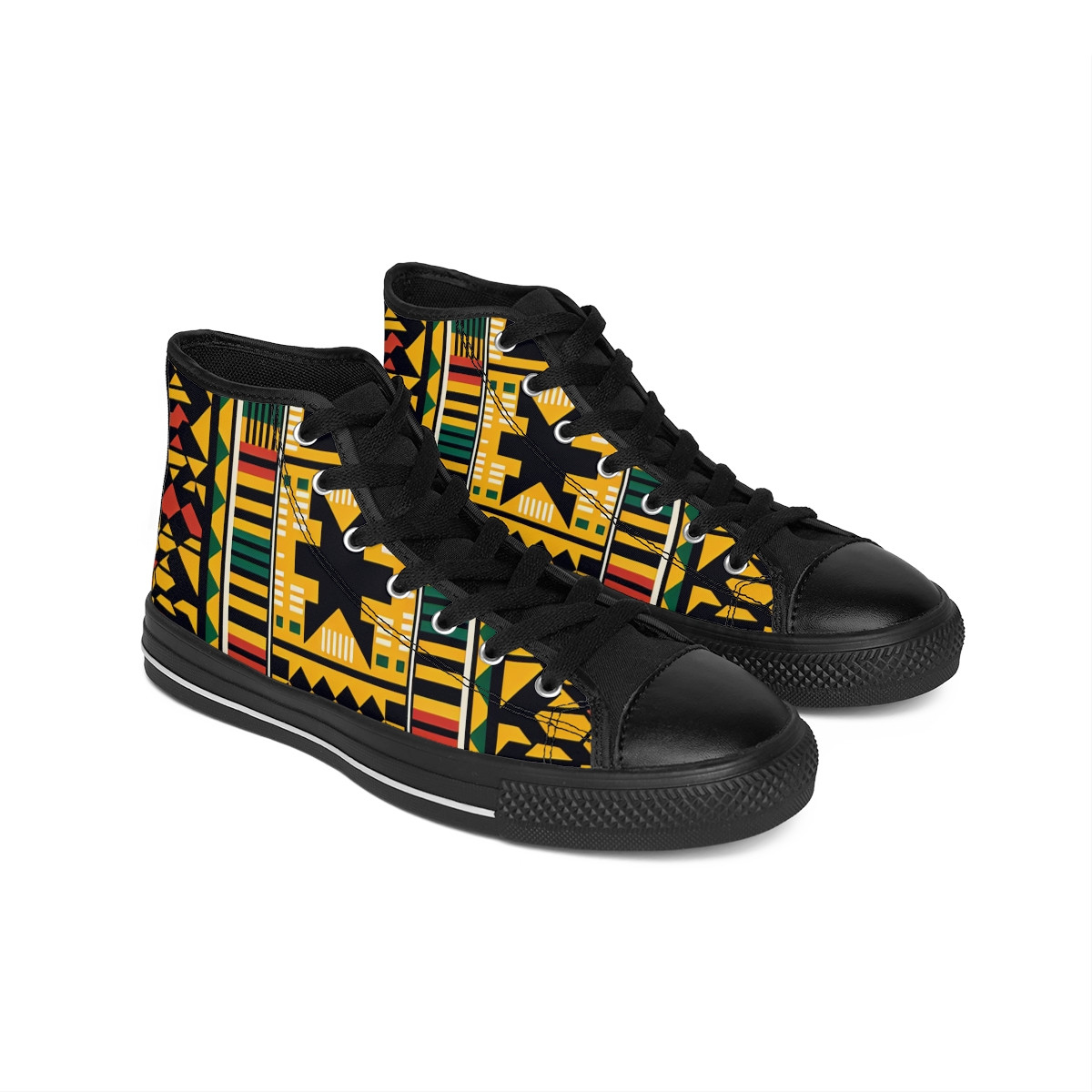 "AfroWoven Essence Kicks" - Women's Classic Sneakers