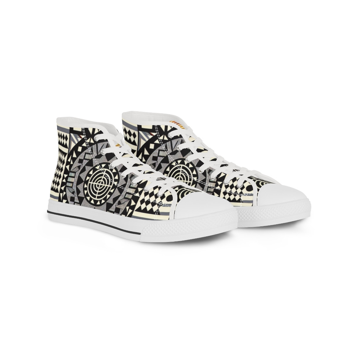"AfroFusion Kente Kicks" - Men's High top Sneakers