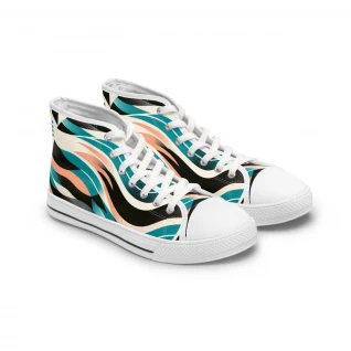 "AfroStride Kente Kicks" - Womn's High top Sneakers