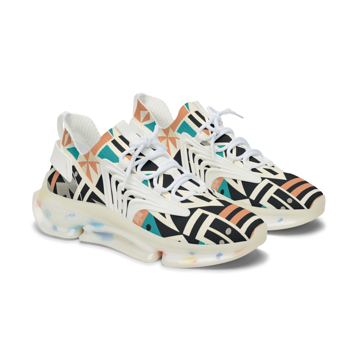 "Heritage Stride Kente Sneakers" - Women's Mesh Sneaker