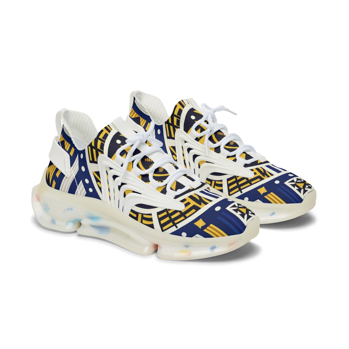 "AfroStride Kente Kicks" - Women's Mesh Sneaker
