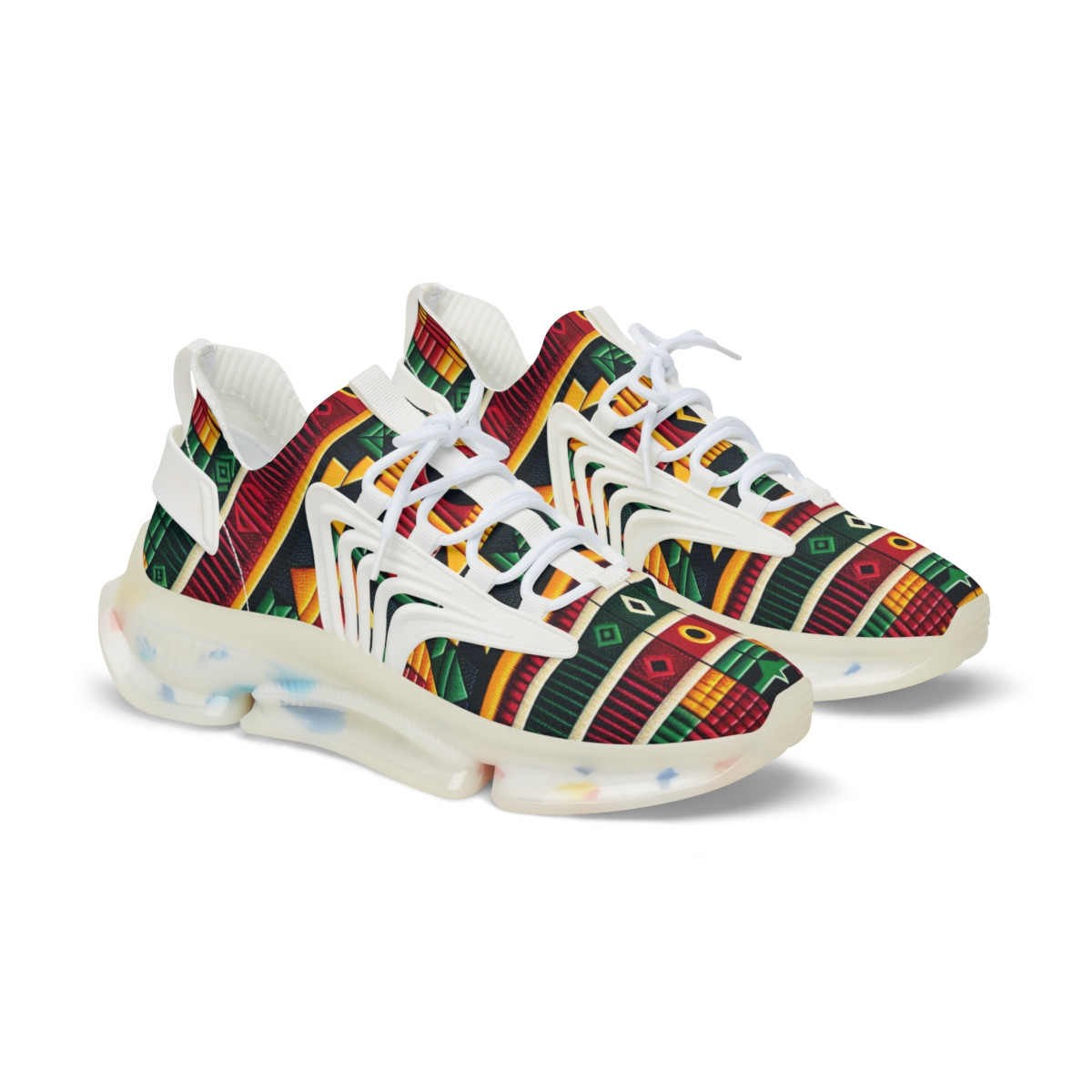 "AfroStride Kente Kicks" - Men's Mesh Sneaker