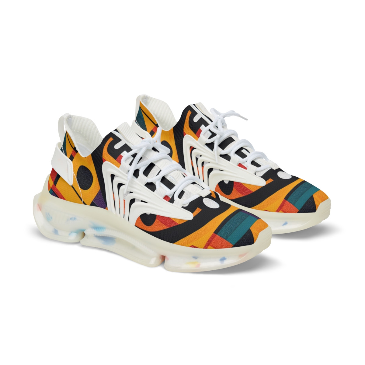 "AfroVibe Kente Kicks" - Men's Mesh Sneaker